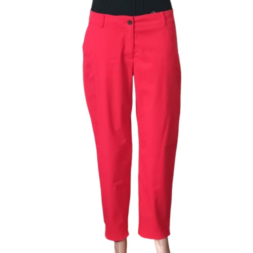 Talbots Straight Leg Chino Pants 8P Women's The Weekend Orange Mid Rise Ankle